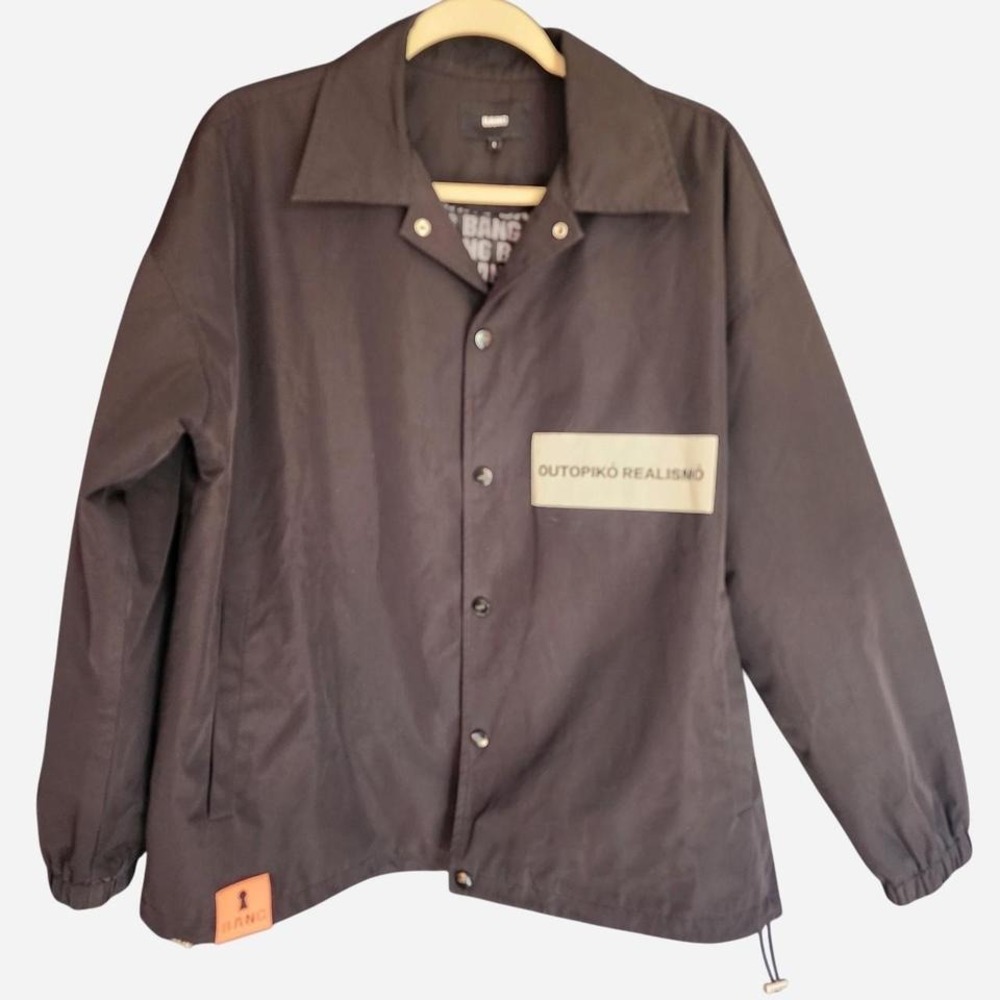 BANG mens jacket with reflector on back, Sz Large